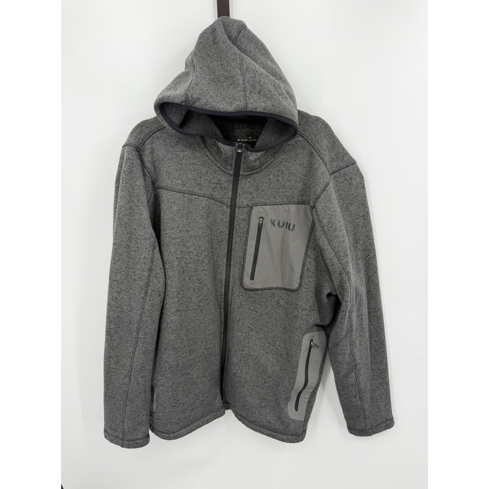 KUIU StrongFleece 260 Full Zip Hoodie Mens 2XL Grey Technical Hunting 14017